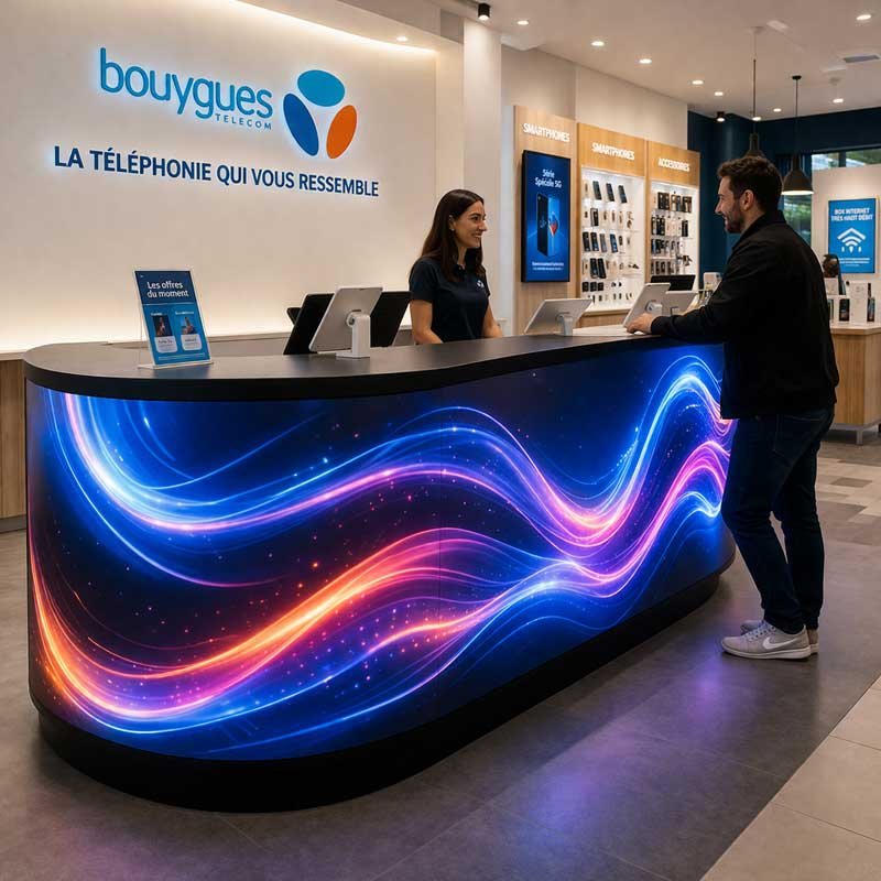 Comptoir d’accueil LED interactif – Image 2