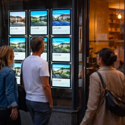 affichage LED pour les entreprises - écran vitrine en commerce